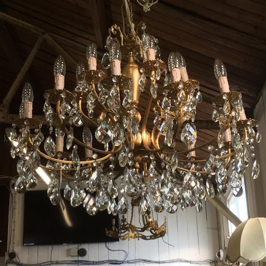 Cut glass chandelier